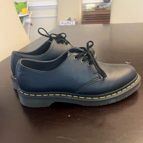 Classic Black Leather Dr. Martens Oxfords - Picture 2 of 5